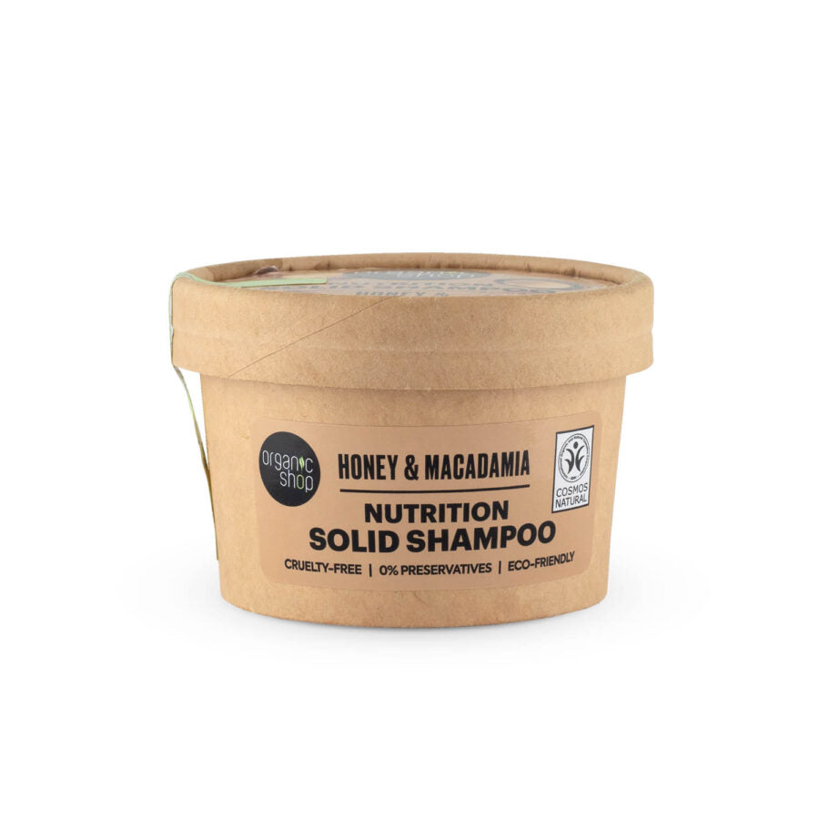 Organic Shop Nutrition Solid Shampoo Honey & Macadamia 60g