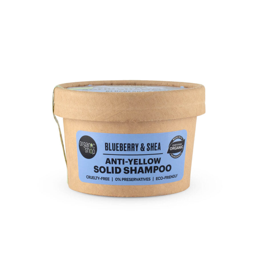 Organic Shop Anti-Yellow Solid Shampoo Blueberry & Shea 60g