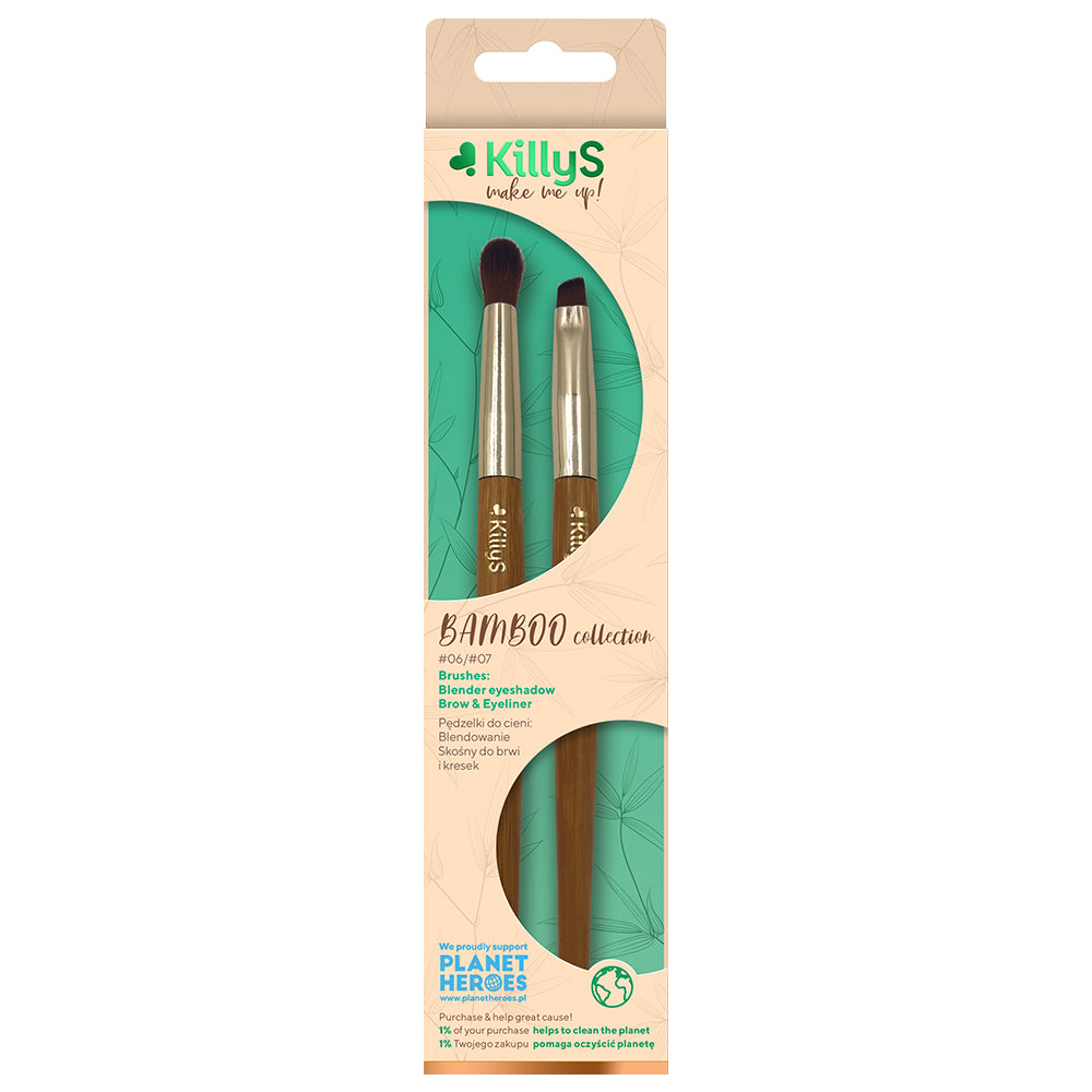 Killys Bamboo Collection Brow & Eyeliner, Eyeshadow Blender Brush