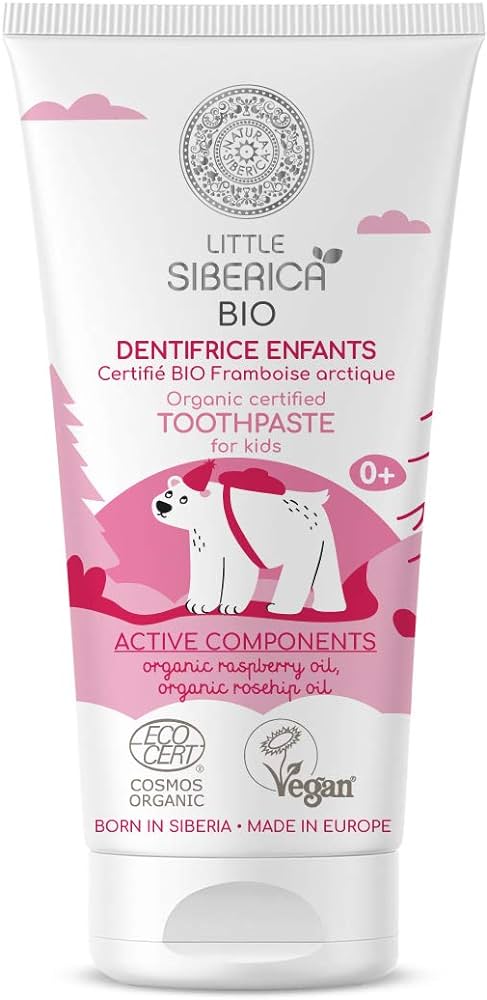 Little Siberica Organic Kids Toothpaste Arctic Raspberry 60g – Safe & Gentle
