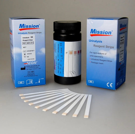 Mission Ketone Urinalysis Reagent Strips – 100 Strips