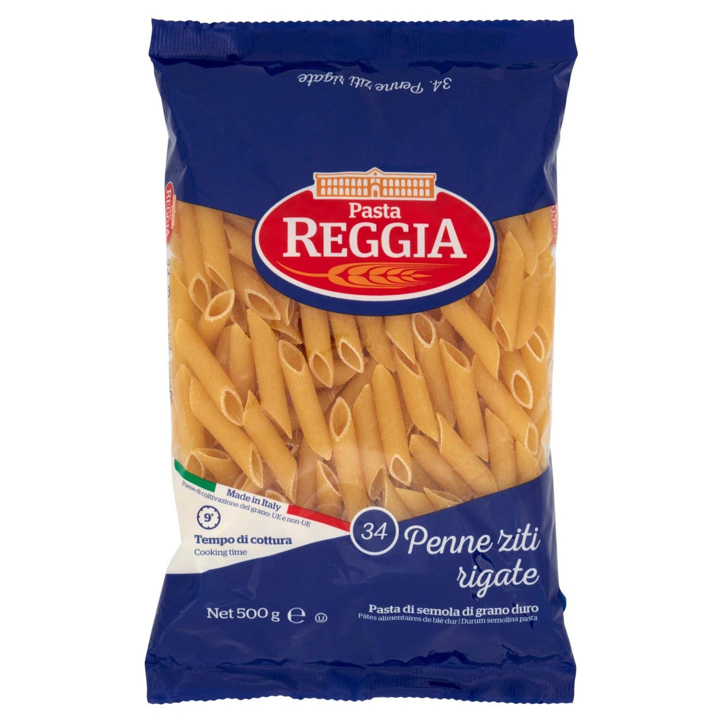 Reggia Pasta Penne Ziti Rigate, 500 gm