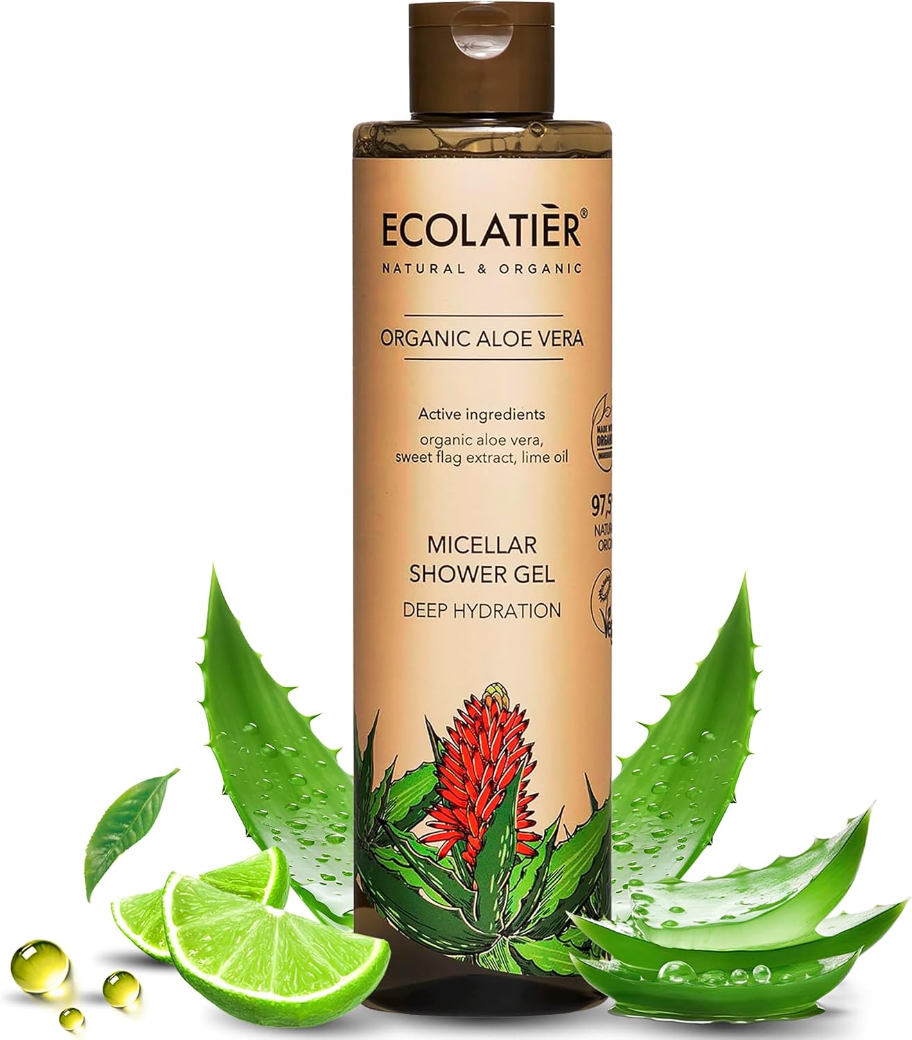 Ecolatier Deep Hydration Micellar Shower Gel with Organic Aloe Vera 350ml