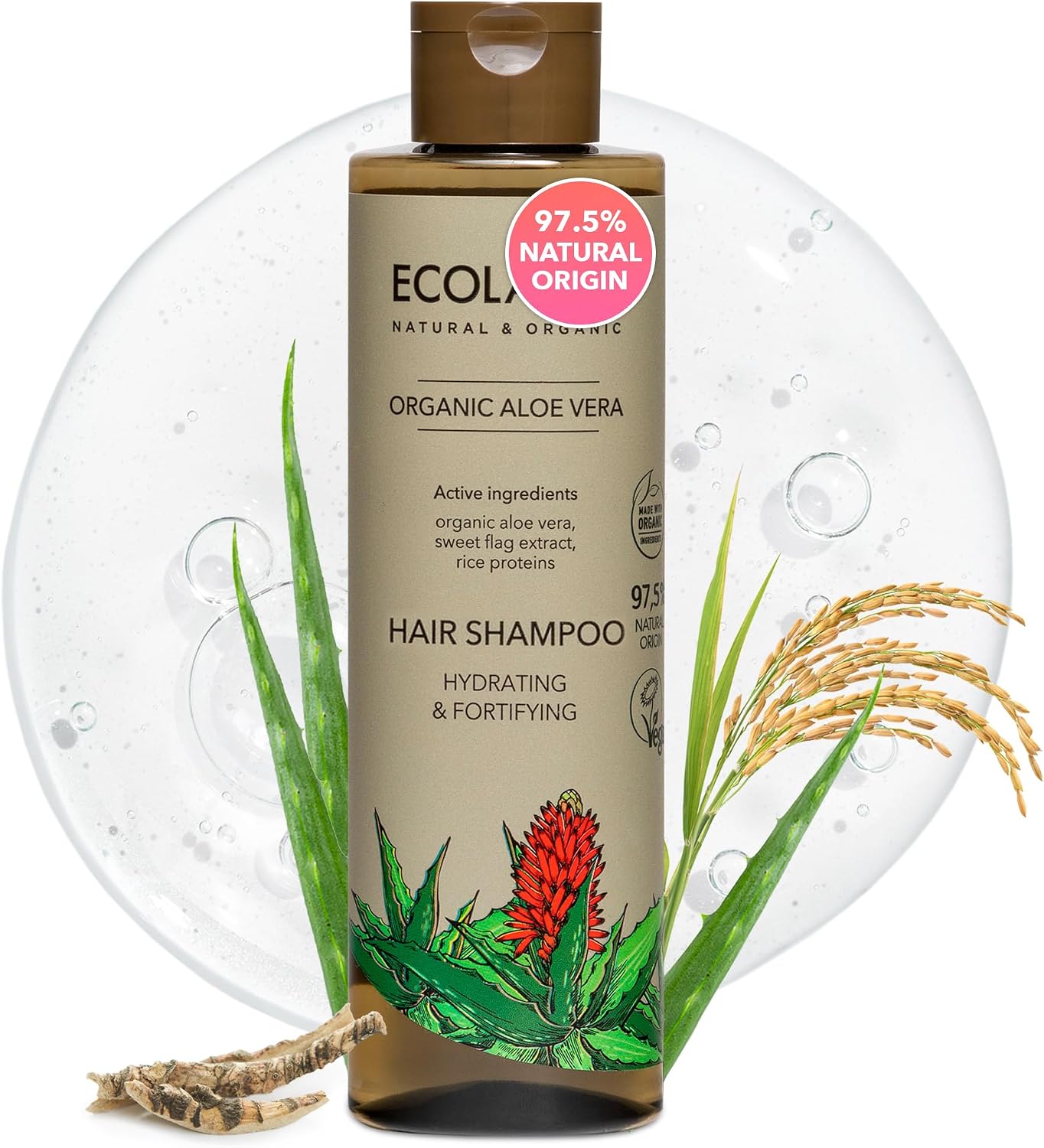 Ecolatier Hydrating & Fortifying Hair Shampoo with Organic Aloe Vera 250ml