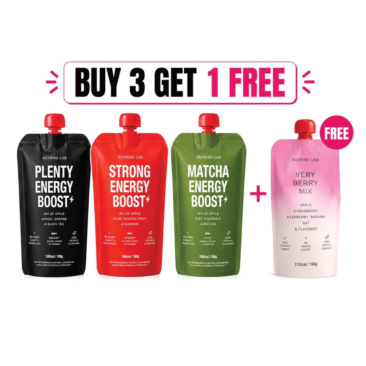 Nutrino Lab Energy Boost Buy 3 get 1 Free