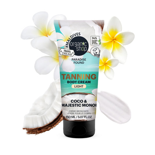 Organic Shop Paradise Found LIGHT Tanning Body Cream with Coco & Majestic Monoi 150ml