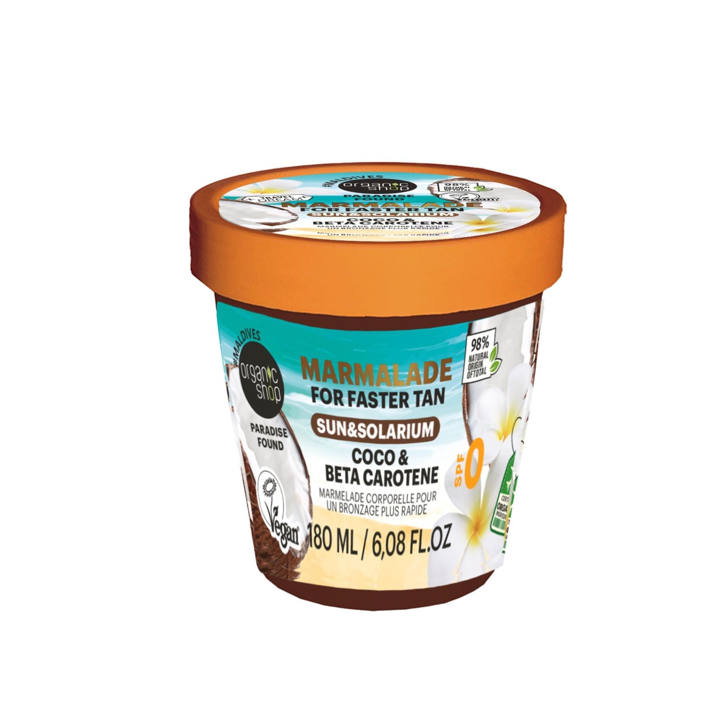 Organic Shop Paradise Found Body Marmalade For Faster Tan Coco & Beta Carothene, 180 ml