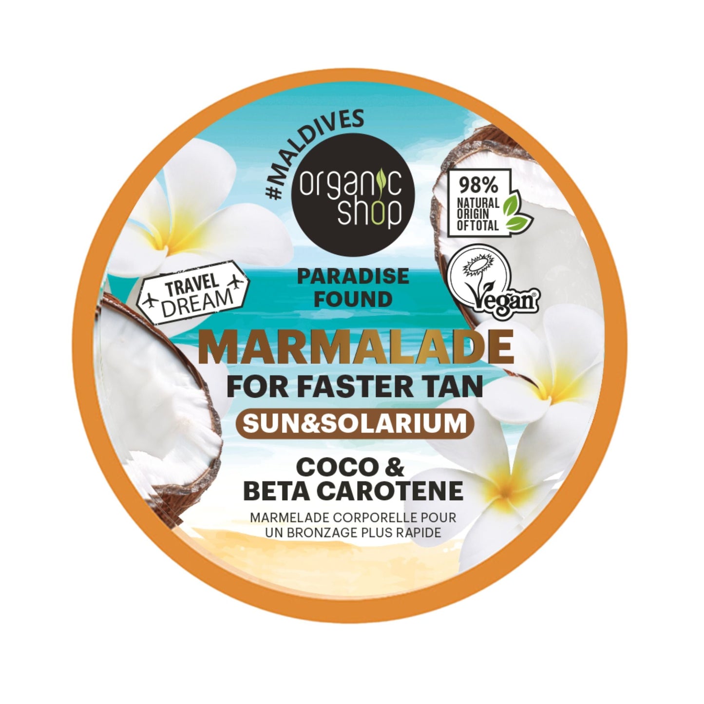 Organic Shop Paradise Found Body Marmalade For Faster Tan Coco & Beta Carothene, 180 ml
