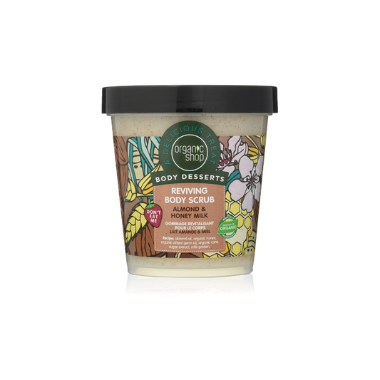 Organic Shop Body Desserts Almond & Honey Milk Reviving Body Scrub, 450 ml