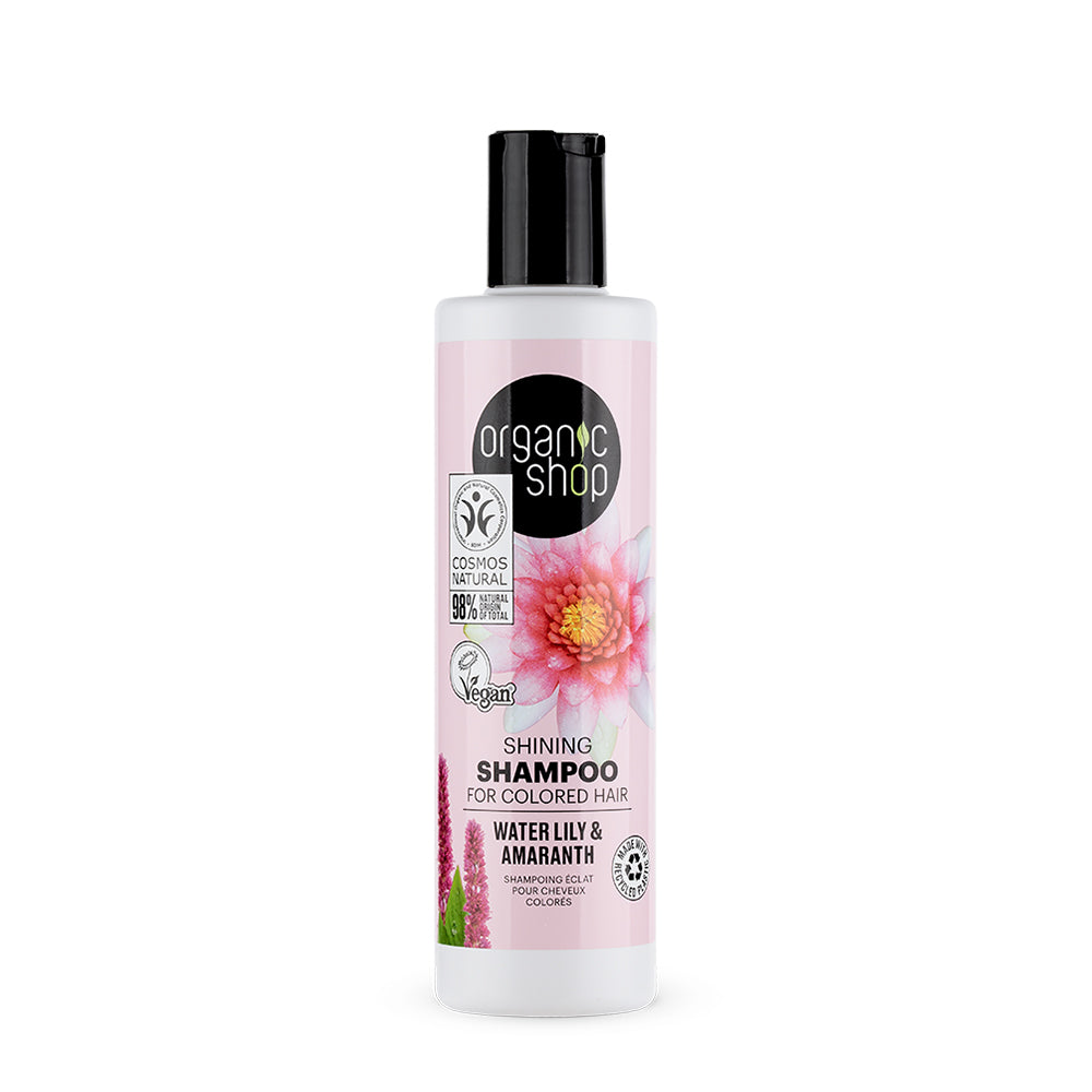 Organic Shop Shining Shampoo For Colored Hair Water Lily & Amaranth, 280 ml