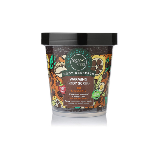 Organic Shop Body Desserts Hot Chocolate Warming Body Scrub, 450 ml
