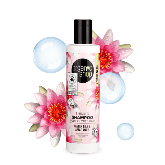 Organic Shop Shining Shampoo For Colored Hair Water Lily & Amaranth, 280 ml