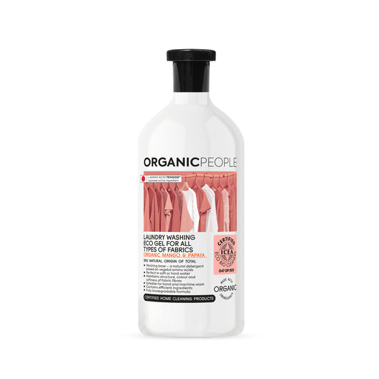 OP LAUNDRY WASHING ECO GEL FOR ALL TYPES OF FABRICS - MANGO & PAPAYA, 1000 ML