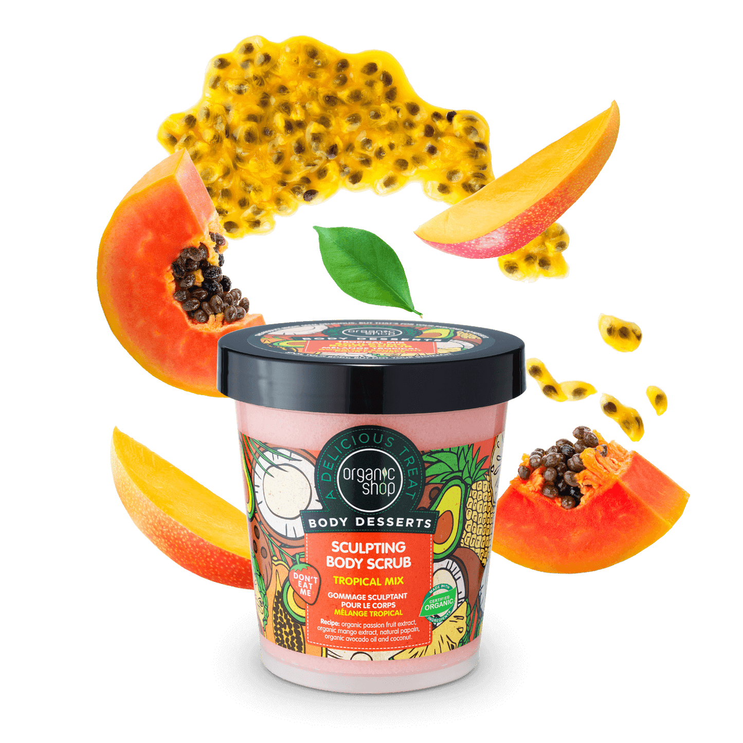 Organic Shop Body Desserts Tropical Mix Sculpting Body Scrub, 450 ml