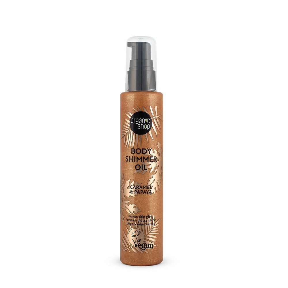 Organic Shop Body Shimmer Oil. Caramel & Papaya