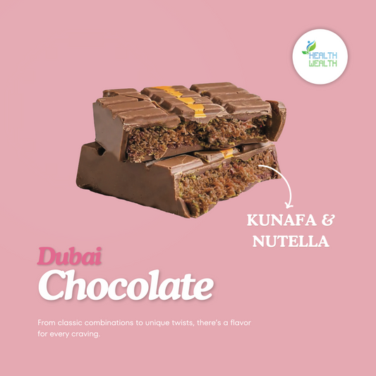 Dubai Chocolate Health Wealth  Nutella & Kunafa 220g