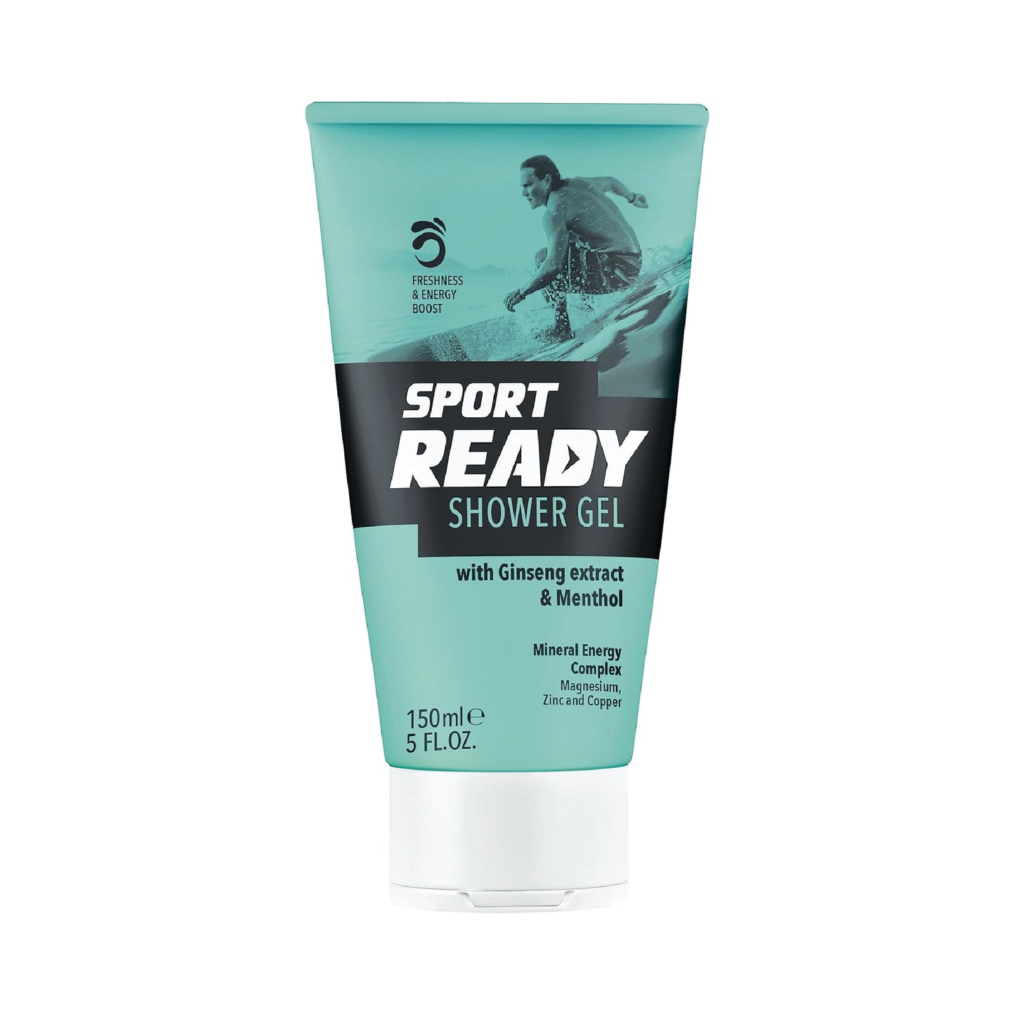 SPORT READY Shower Gel gives a quick freshness boost with ginseng, menthol, and essential minerals (150 ml).