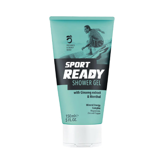 SPORT READY Shower Gel gives a quick freshness boost with ginseng, menthol, and essential minerals (150 ml).