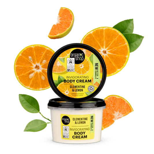 Organic Shop Invigorating Body Cream Clementine and Lemon, 250 ml