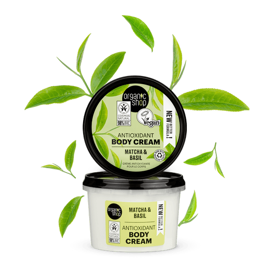 Oragnic Shop Antioxidant Body Cream Matcha and Basil, 250 ml