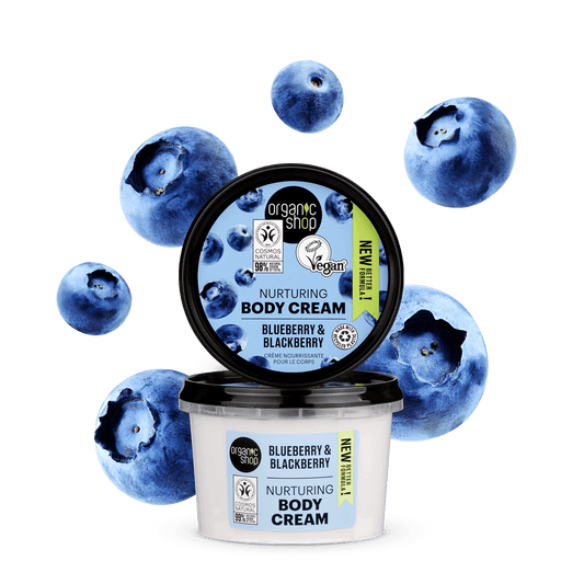 Organic Shop Nurturing Body Cream Blueberry and Blackberry, 250 ml