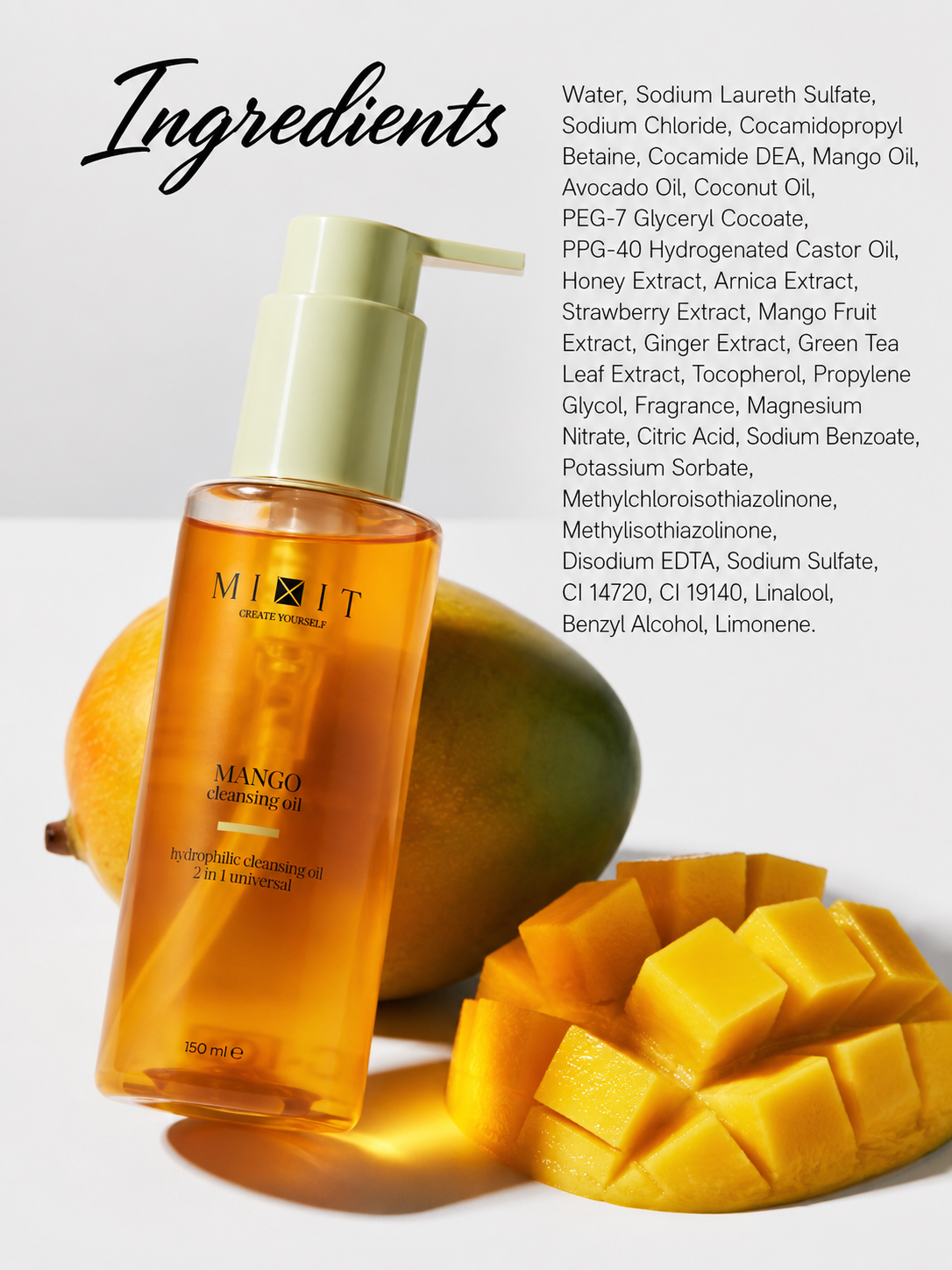 Mango hydrophilic gel-oil hydrating cleanser 150ml