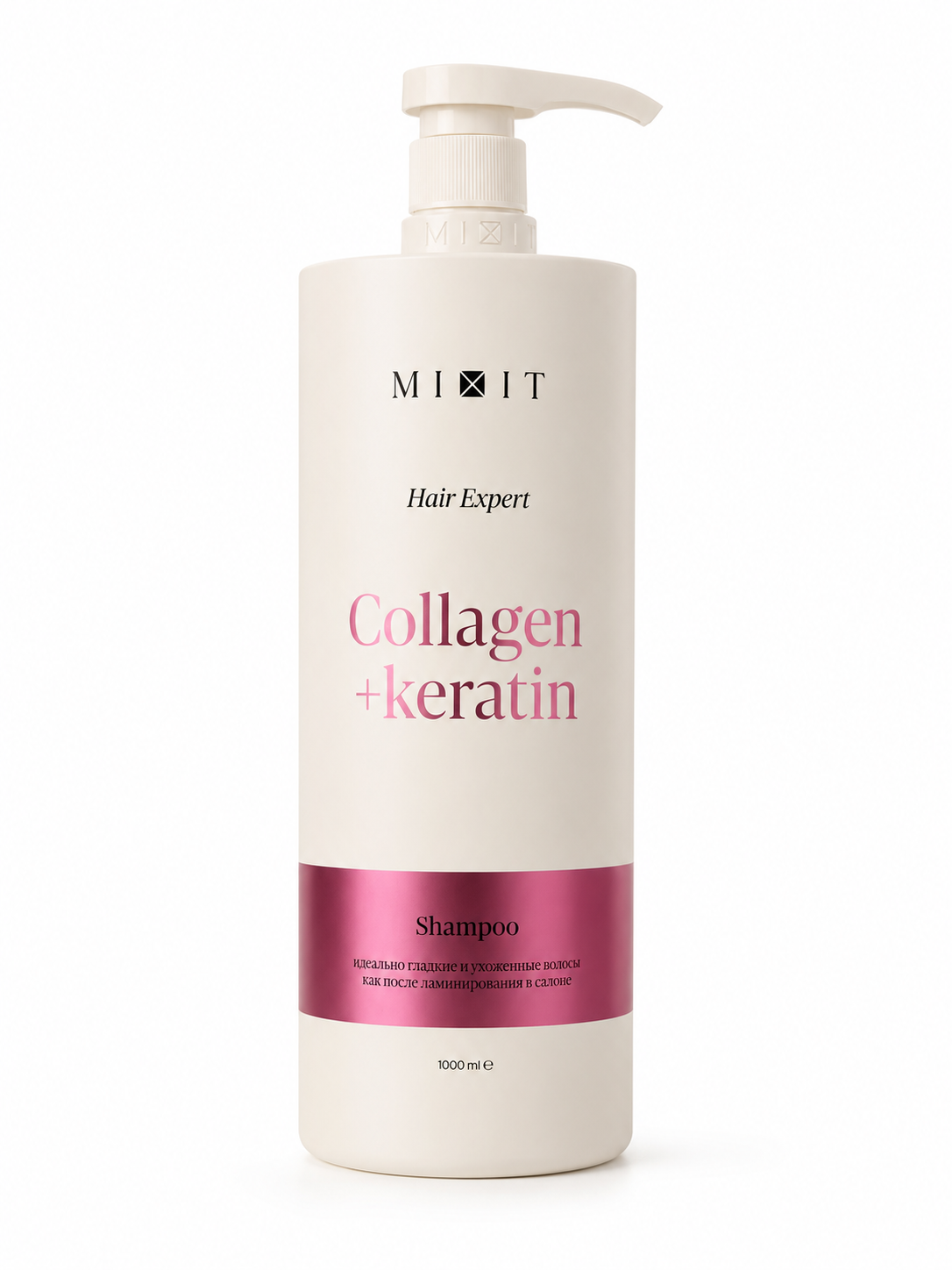 Mixit Collagen & keratin smoothing shampoo for frizzy hair with salon laminating effect 1000ml