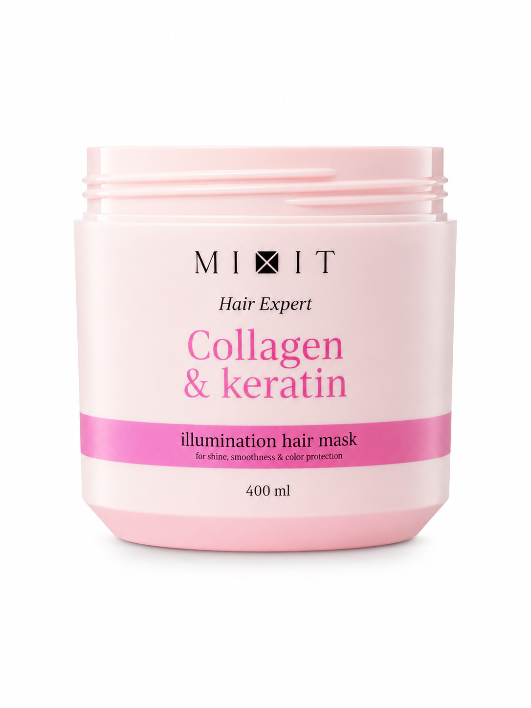 Mixit Collagen & keratin smoothing mask for frizzy hair with salon laminating effect 400ml