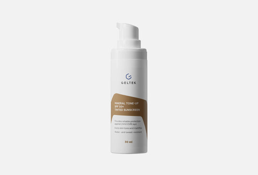 Geltek Mineral Tone-Up SPF 50+ Tinted Sunscreen — Warm Sand, 30