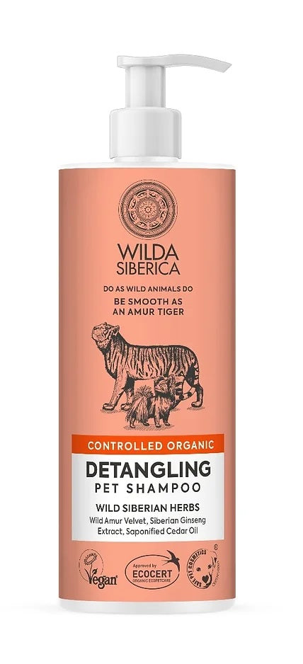 WILDA SIBERICA. СONTROLLED ORGANIC "DETANGLING" PET SHAMPOO, 400 ML