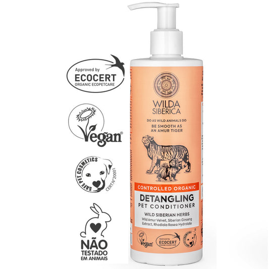 WILDA SIBERICA. СONTROLLED ORGANIC "DETANGLING" PET CONDITIONER, 400 ML