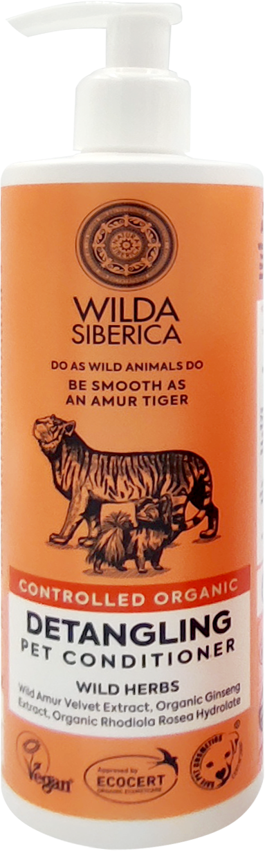 WILDA SIBERICA. СONTROLLED ORGANIC "DETANGLING" PET CONDITIONER, 400 ML