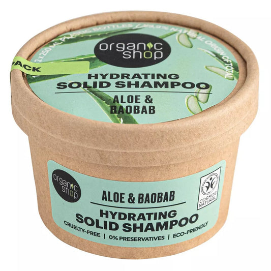 OS SOLID BARS. Hydrating solid shampoo. Aloe & Baobab, 60 g