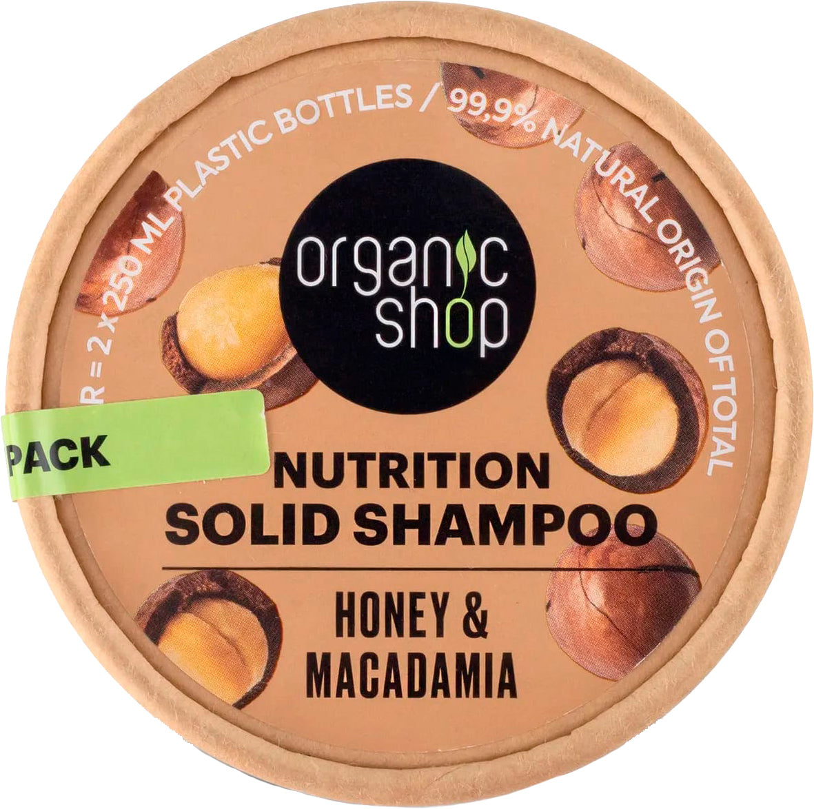 OS SOLID BARS. Nutrition solid shampoo. Honey & Macadamia, 60 g