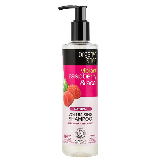 Organic Shop Natural Vibrant Raspberry And Acai Hair Shampoo 280ml