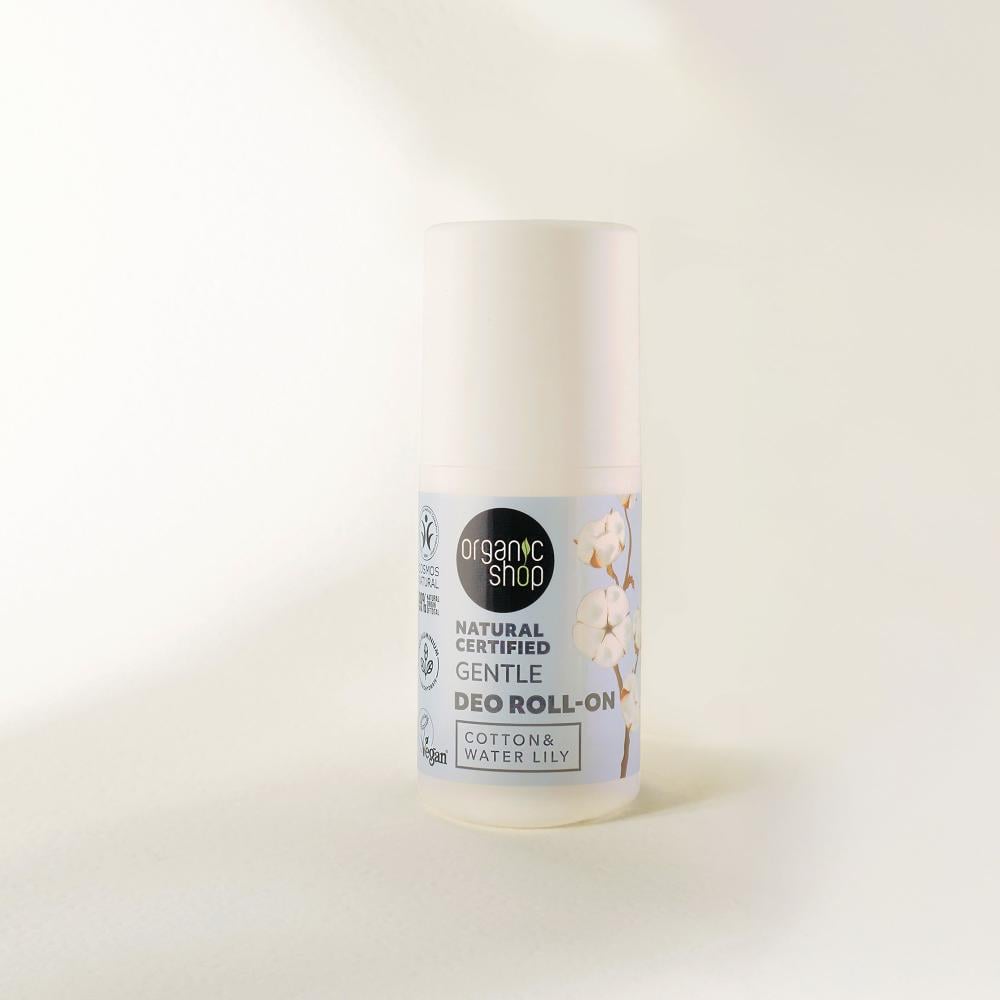 Organic Shop Natural Certified Gentle Deo Roll-On Cotton & Water Lily 50ml