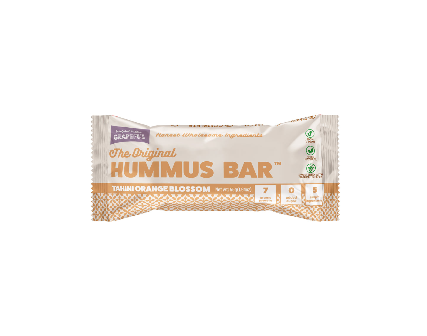 Grapeful Vegan Hummus Bar - Tahini Orange Blossom 55G