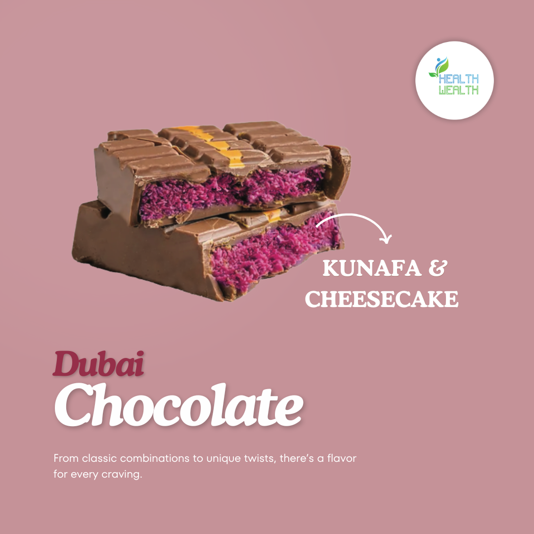 Dubai Chocolate Health Wealth  Cheesecake & Kunafa 220g