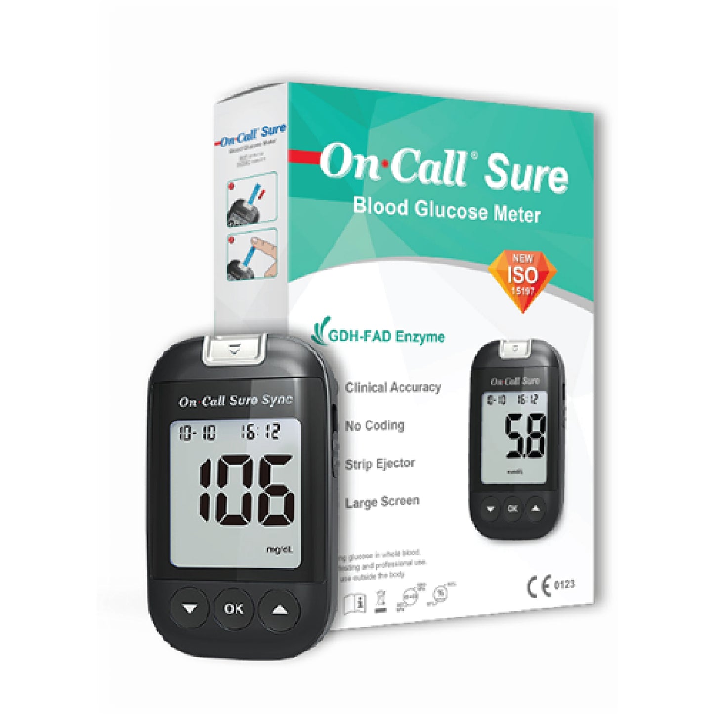ACON On Call Sure Blood Glucose Meter With Strip 50pcs