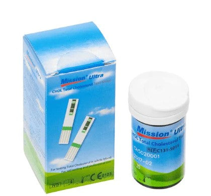 MISSION ULTRA CHOLESTROL TEST STRIPS DEVICE 25PCS INSIDE