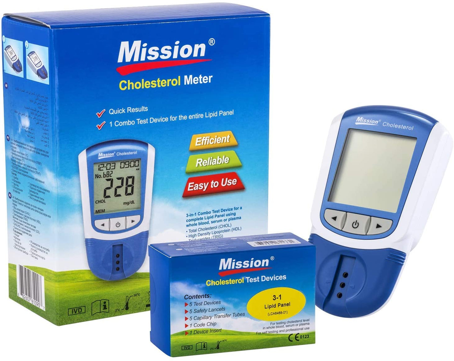 MISSION 3 IN 1 COMBO CHOLESTEROL TEST METER DEVICE