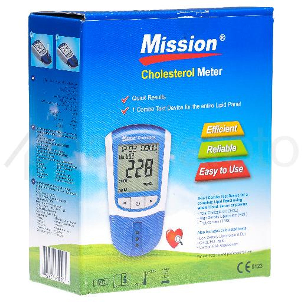 MISSION 3 IN 1 COMBO CHOLESTEROL TEST METER DEVICE