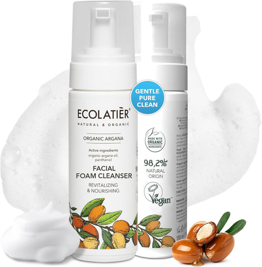 Ecolatier Revitalizing & Nourishing Facial Foam Cleanser with Organic Argan 150ml