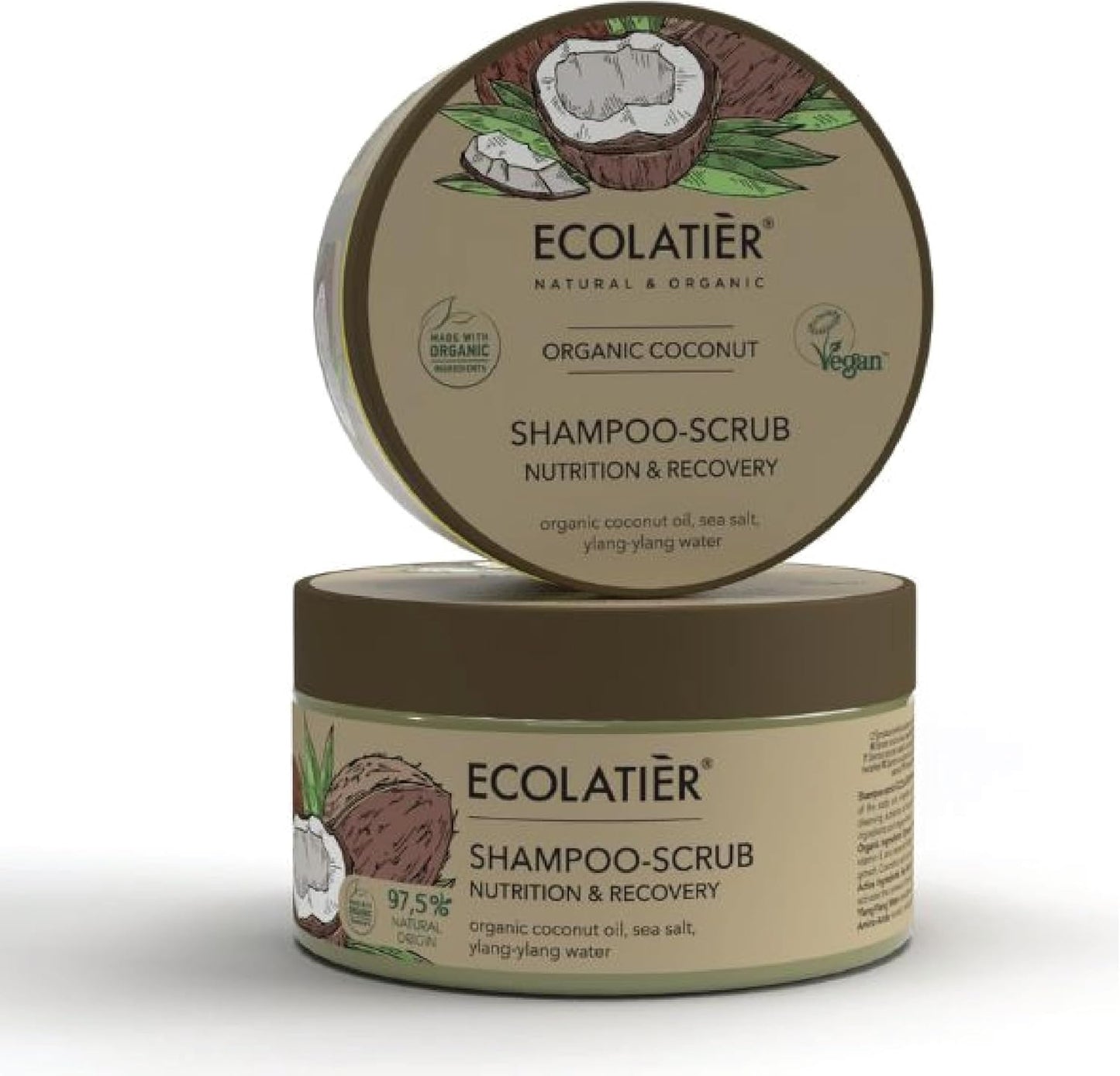Ecolatier Nutrition & Recovery Shampoo Scrub with Organic Coconut 250ml