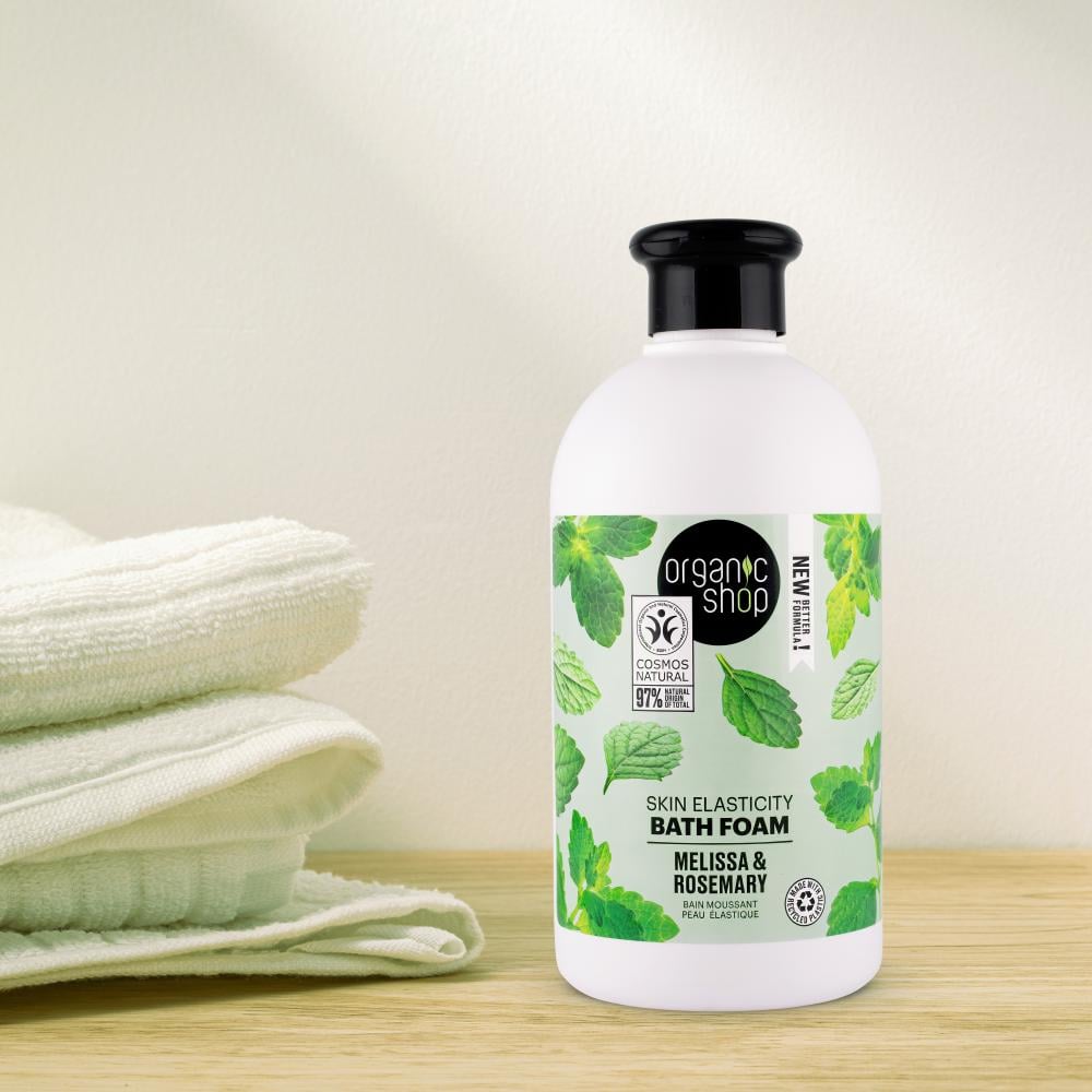 Organic Shop Bath Foam Skin Elasticity Melissa and Rosemary, 500 ml