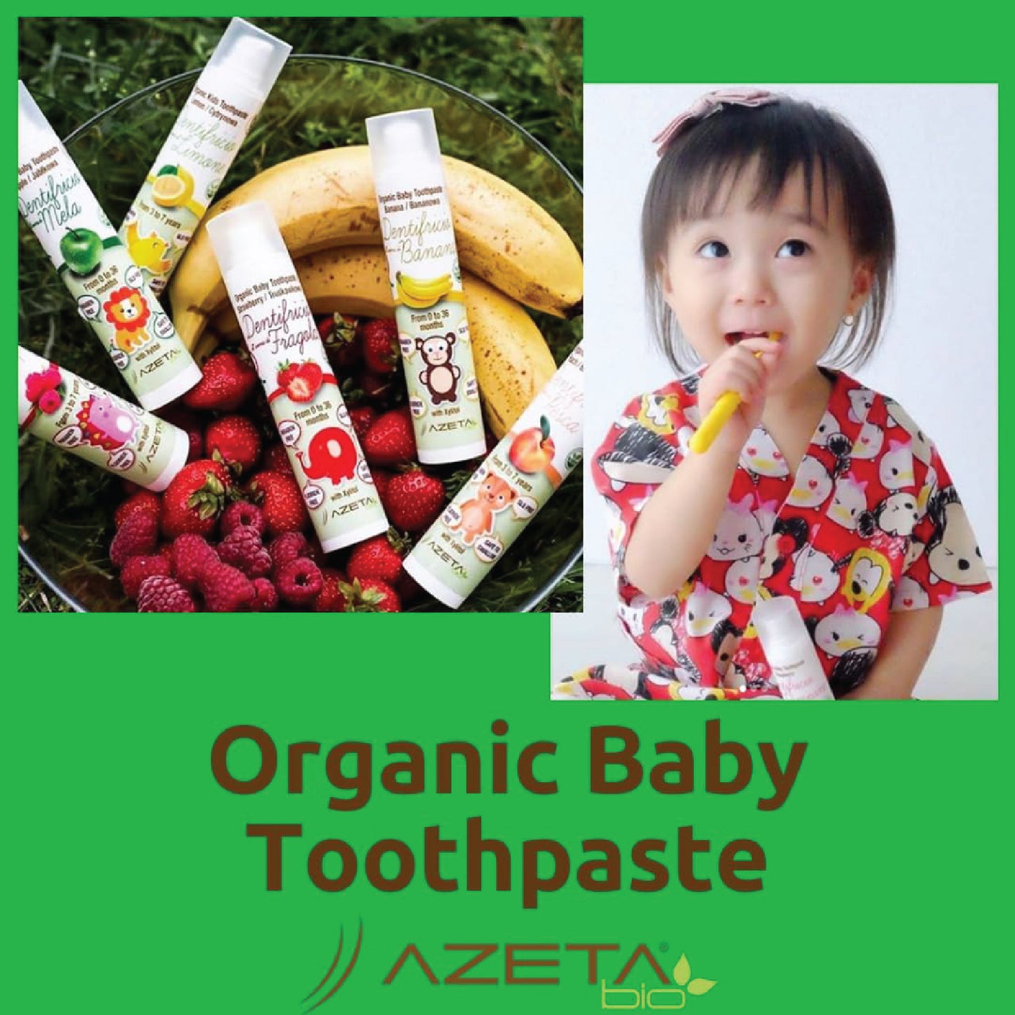 Azeta Bio Organic Toothpaste Strawberry 50 ml
