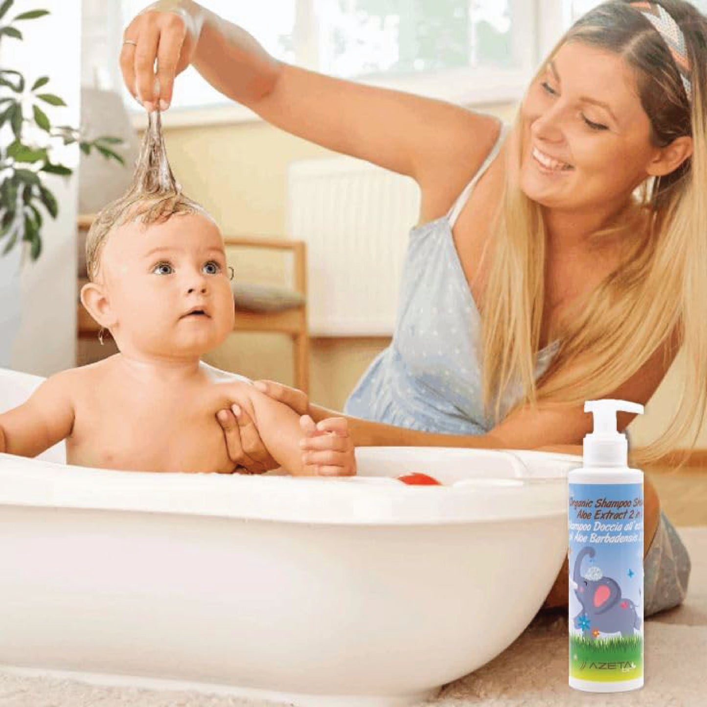 Azeta Bio Organic Shampoo Shower 2in1 Aloe Extract