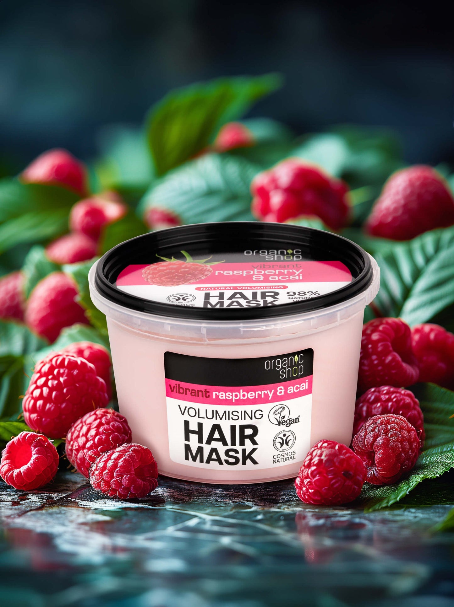 Organic Shop Raspberry & Acai Hair Mask, 250 ml