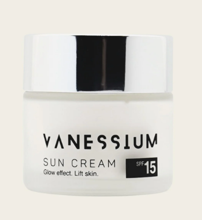 Vanessium Sun Cream SPF15. Glow Effect. Lift Skin.