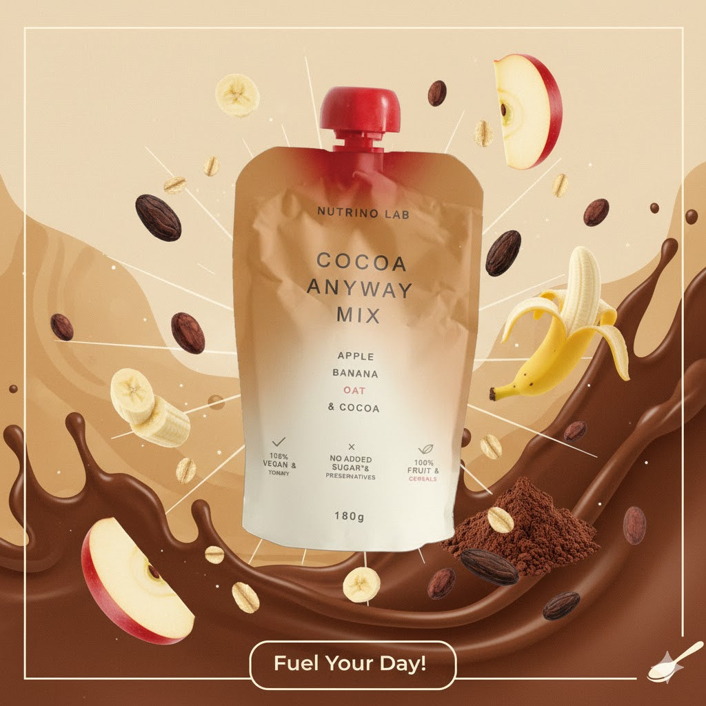 Nutrino Lab Cocoa Anyway Mix – Apple, Banana, Oat & Cocoa 180g